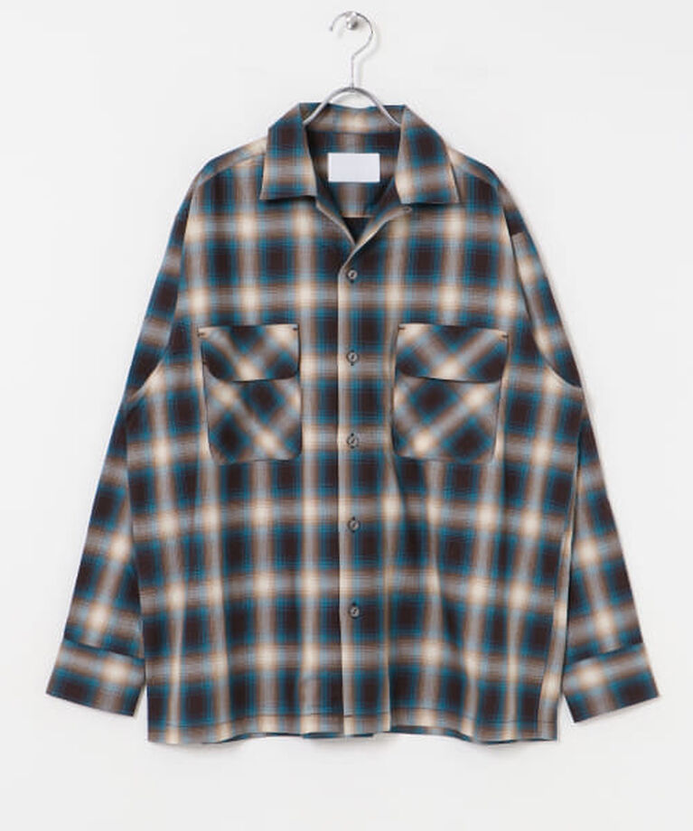 URBAN RESEARCH「UR URBAN RESEARCH iD　オンブレーチェックオープンカラーシャツ」|シャツ・ブラウス|