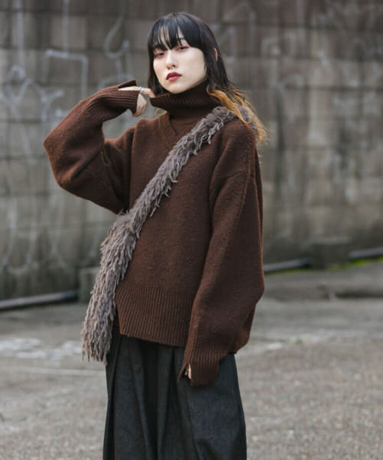  「KBF リバーシブルタートルニット」|ニット・セーター|BROWN×BEG