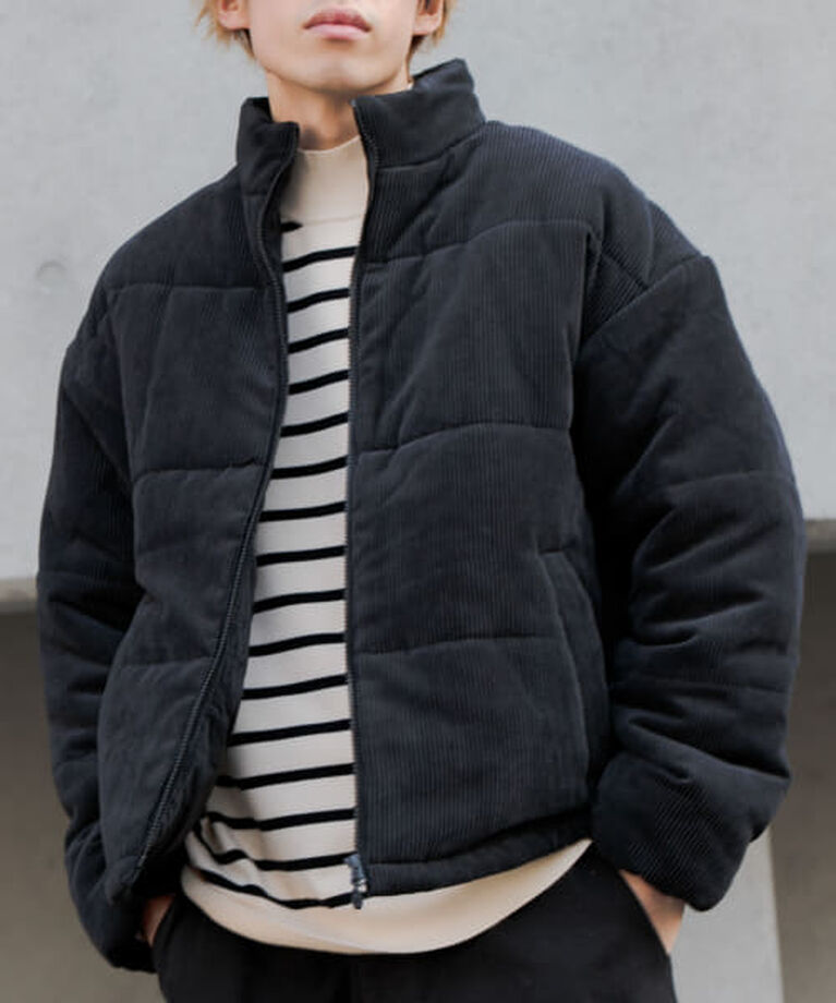 SENSE OF PLACE by URBAN RESEARCH「SENSE OF PLACE パデットドローコードツキブルゾン B」|ダウン|BLACK
