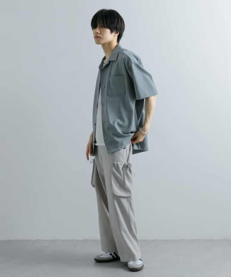 SENSE OF PLACE by URBAN RESEARCH「SENSE OF PLACE 『ユニセックス』オープンカラールーズシャツ(5分袖)」|シャツ・ブラウス|