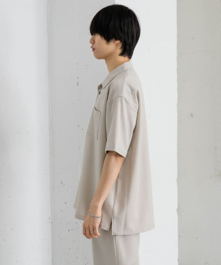 SENSE OF PLACE by URBAN RESEARCH「SENSE OF PLACE 『ユニセックス』オープンカラールーズシャツ(5分袖)」|シャツ・ブラウス|