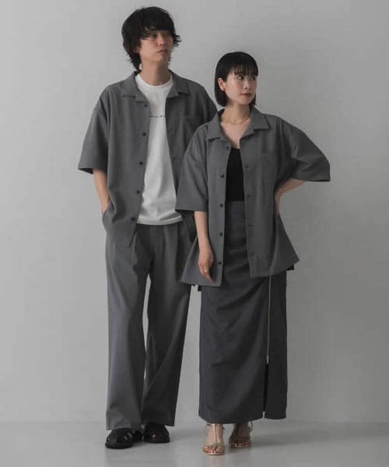 SENSE OF PLACE by URBAN RESEARCH「SENSE OF PLACE 『ユニセックス』オープンカラールーズシャツ(5分袖)」|シャツ・ブラウス|