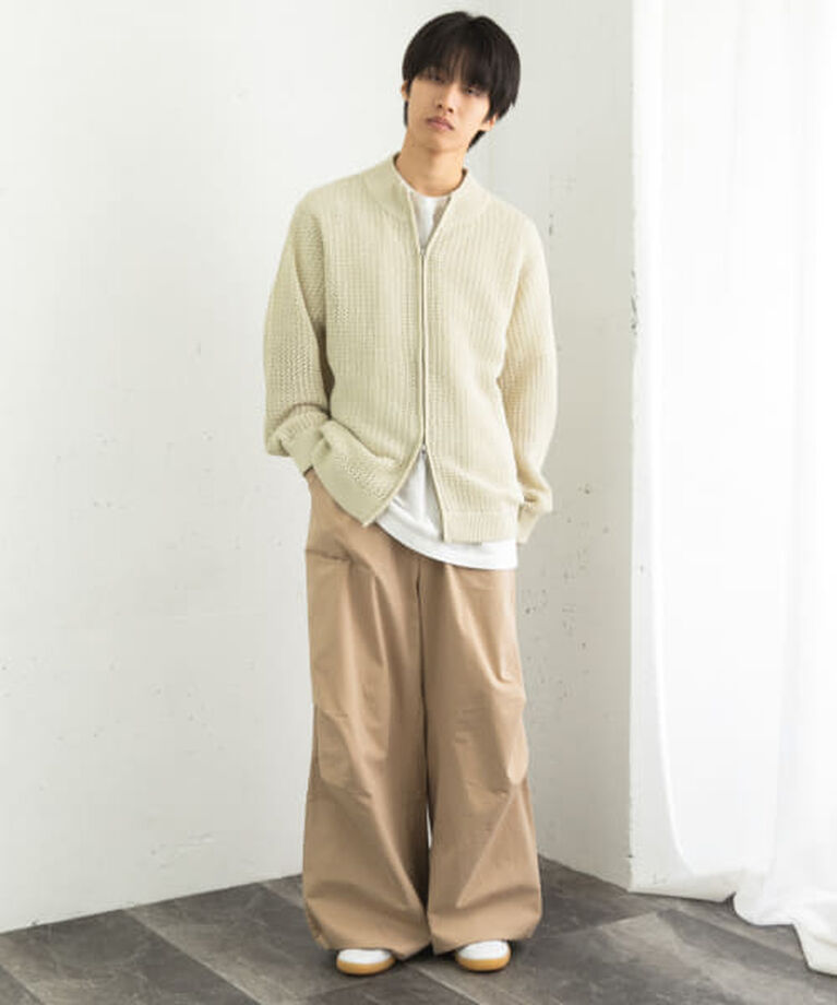 SENSE OF PLACE by URBAN RESEARCH「SENSE OF PLACE 『ユニセックス』『洗濯可』シアーメッシュドライバーズカーディガン」|カーディガン|
