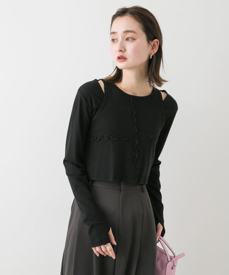 SENSE OF PLACE by URBAN RESEARCH「SENSE OF PLACE 2Pレイヤードメロートップ」|Tシャツ・カットソー|