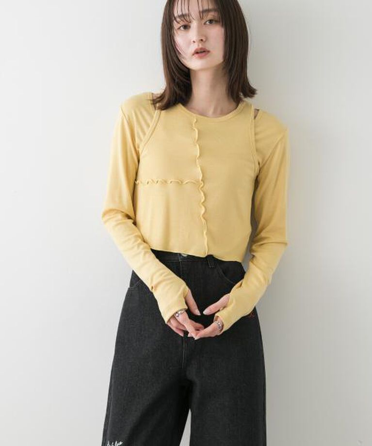 SENSE OF PLACE by URBAN RESEARCH「SENSE OF PLACE 2Pレイヤードメロートップ」|Tシャツ・カットソー|