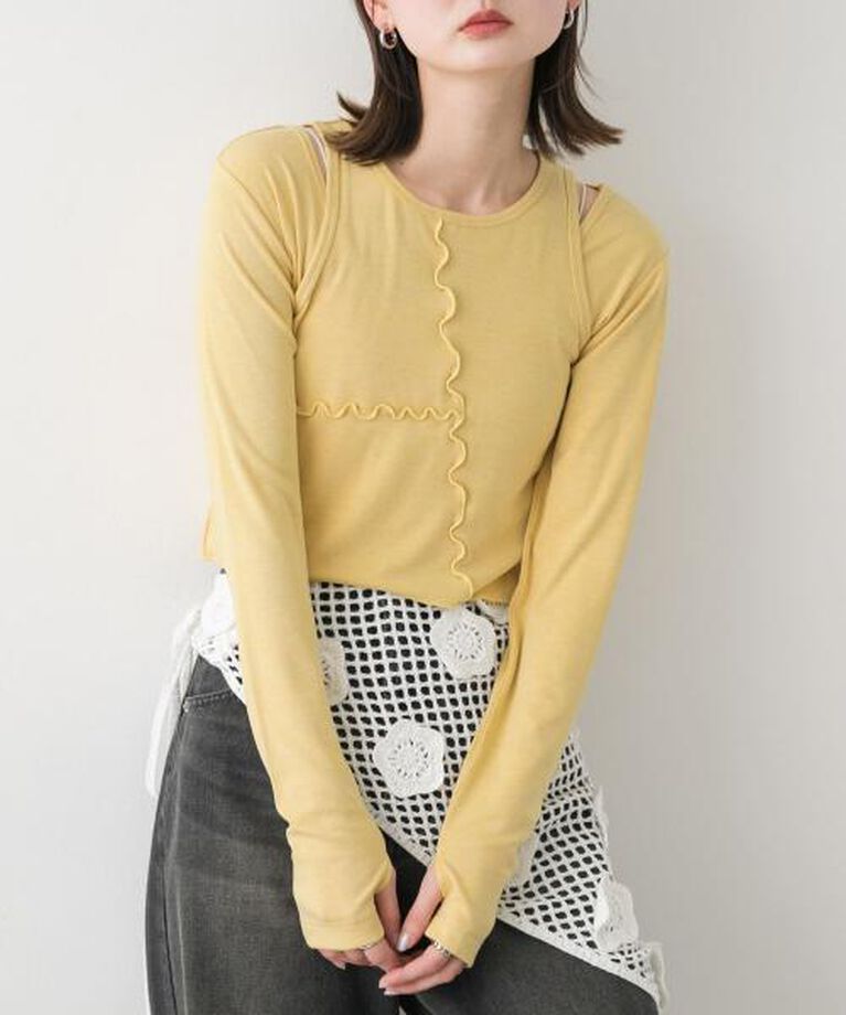 SENSE OF PLACE by URBAN RESEARCH「SENSE OF PLACE 2Pレイヤードメロートップ」|Tシャツ・カットソー|