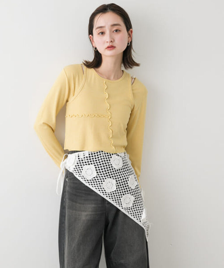 SENSE OF PLACE by URBAN RESEARCH「SENSE OF PLACE 2Pレイヤードメロートップ」|Tシャツ・カットソー|