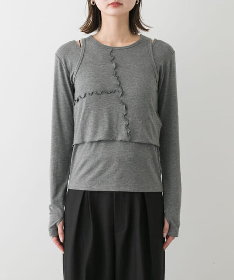 SENSE OF PLACE by URBAN RESEARCH「SENSE OF PLACE 2Pレイヤードメロートップ」|Tシャツ・カットソー|