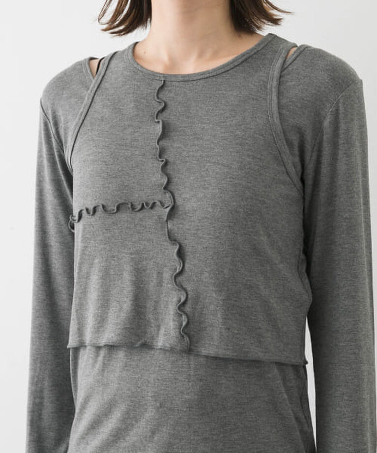 SENSE OF PLACE by URBAN RESEARCH「SENSE OF PLACE 2Pレイヤードメロートップ」|Tシャツ・カットソー|