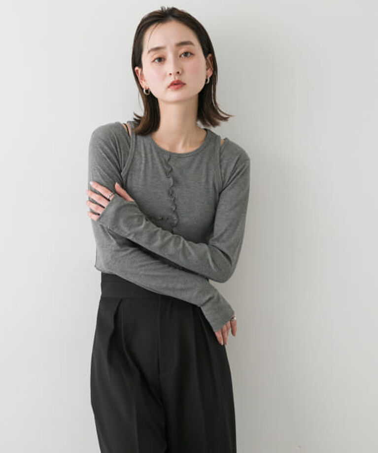 SENSE OF PLACE by URBAN RESEARCH「SENSE OF PLACE 2Pレイヤードメロートップ」|Tシャツ・カットソー|