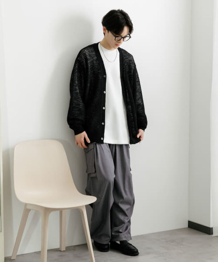 SENSE OF PLACE by URBAN RESEARCH「SENSE OF PLACE 『ユニセックス』『洗濯可』シアーVネックカーディガン」|カーディガン|
