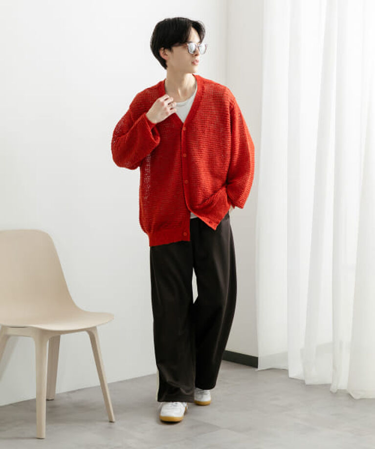 SENSE OF PLACE by URBAN RESEARCH「SENSE OF PLACE 『ユニセックス』『洗濯可』シアーVネックカーディガン」|カーディガン|