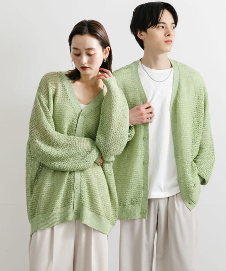 SENSE OF PLACE by URBAN RESEARCH「SENSE OF PLACE 『ユニセックス』『洗濯可』シアーVネックカーディガン」|カーディガン|MINT