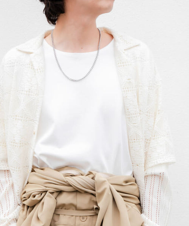 SENSE OF PLACE by URBAN RESEARCH「SENSE OF PLACE オープンネックルーズ ショートスリーブ Tシャツ」|Tシャツ・カットソー|WHITE