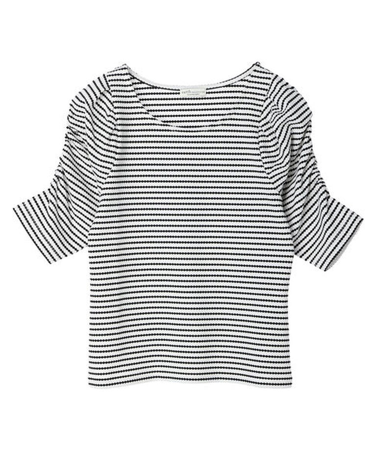 earth music&ecology「パワショル ボーダートップス」|Tシャツ・カットソー|