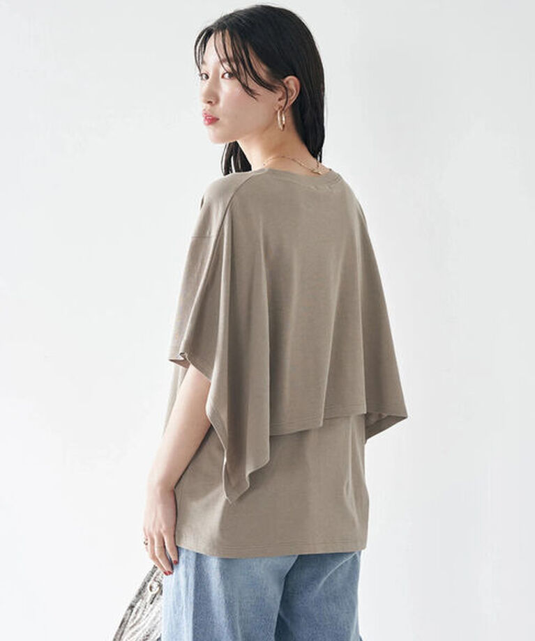 earth music&ecology「別注 UCLA バックフリルTシャツ」|Tシャツ・カットソー|