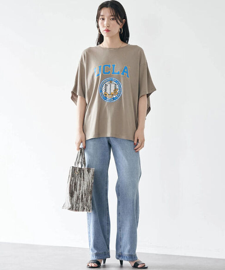 earth music&ecology「別注 UCLA バックフリルTシャツ」|Tシャツ・カットソー|