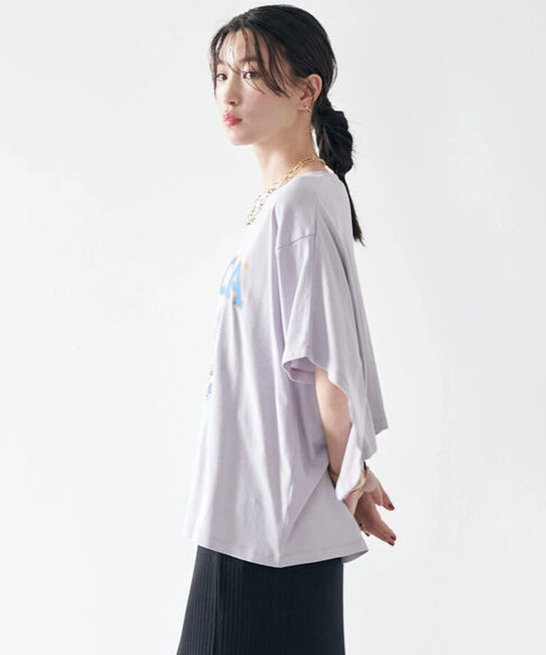 earth music&ecology「別注 UCLA バックフリルTシャツ」|Tシャツ・カットソー|