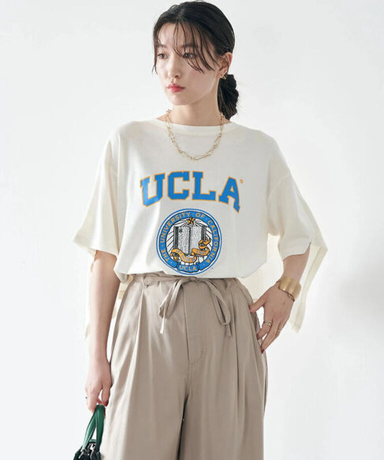 earth music&ecology「別注 UCLA バックフリルTシャツ」|Tシャツ・カットソー|