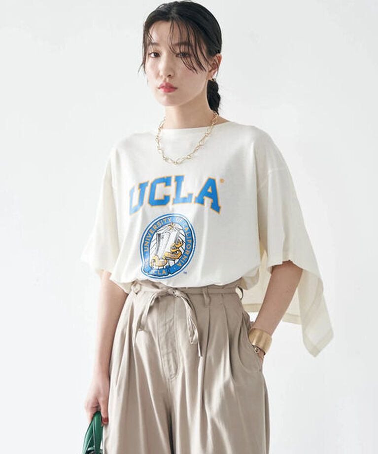 earth music&ecology「別注 UCLA バックフリルTシャツ」|Tシャツ・カットソー|
