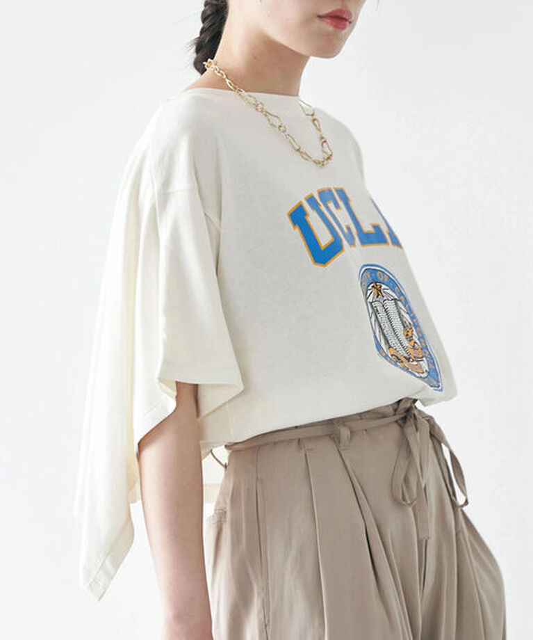 earth music&ecology「別注 UCLA バックフリルTシャツ」|Tシャツ・カットソー|