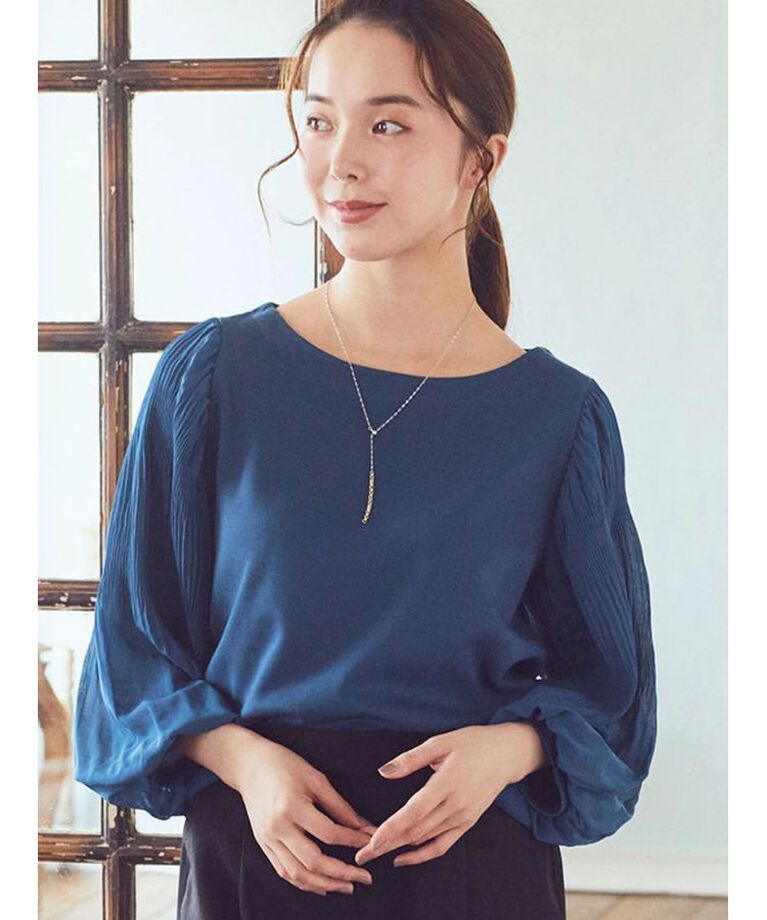 earth music&ecology「マジョリカプリーツプルオーバー」|Tシャツ・カットソー|Dark Blue