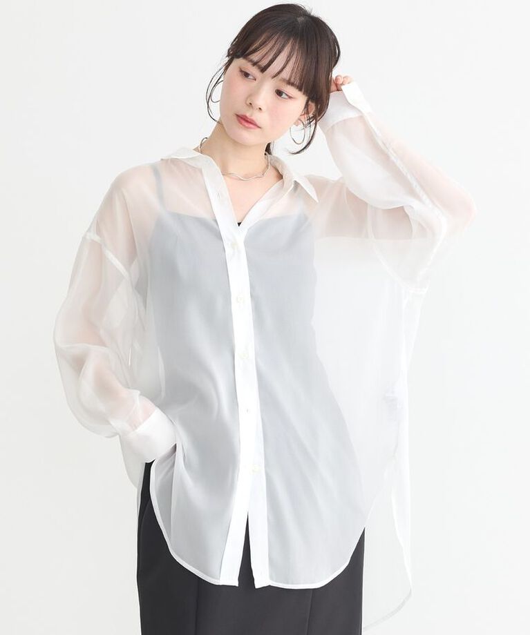 earth music&ecology「シアーシャツ」|シャツ・ブラウス|Off White