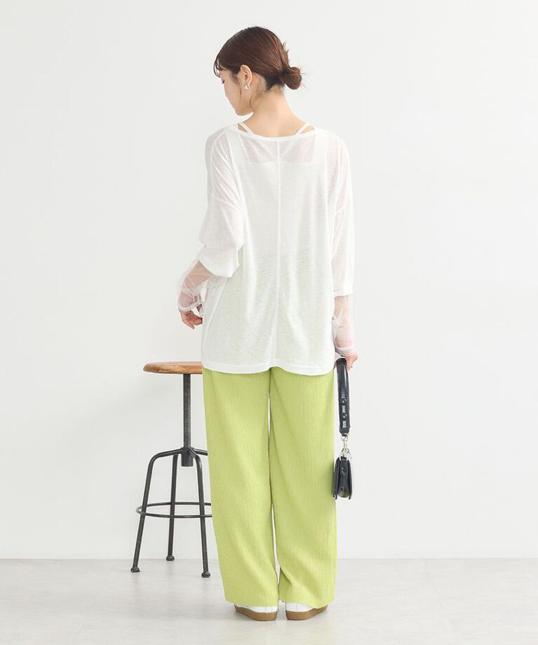 earth music&ecology「ラメシアースリーブプルオーバー」|Tシャツ・カットソー|