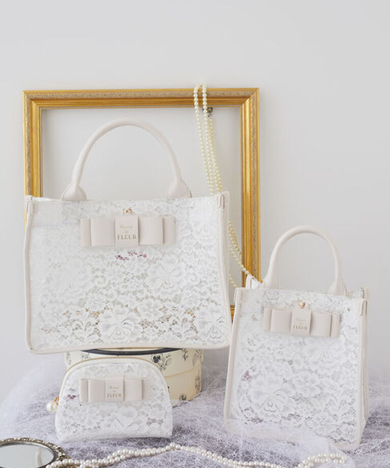 Maison de FLEUR「レースクリアリボンポーチ」|ポーチ|