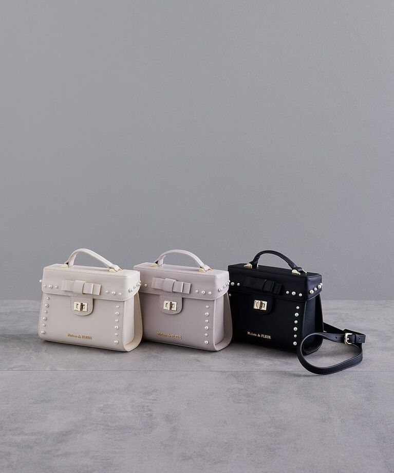 Maison de FLEUR「フロントリボントップハンドルバッグ」|ハンドバッグ|