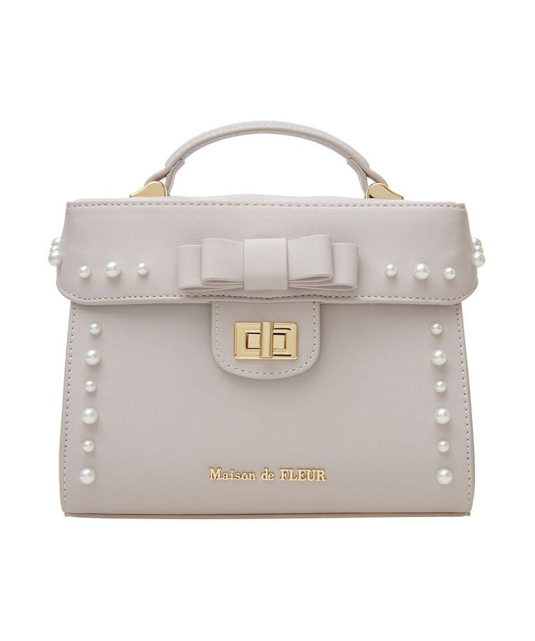 Maison de FLEUR「フロントリボントップハンドルバッグ」|ハンドバッグ|