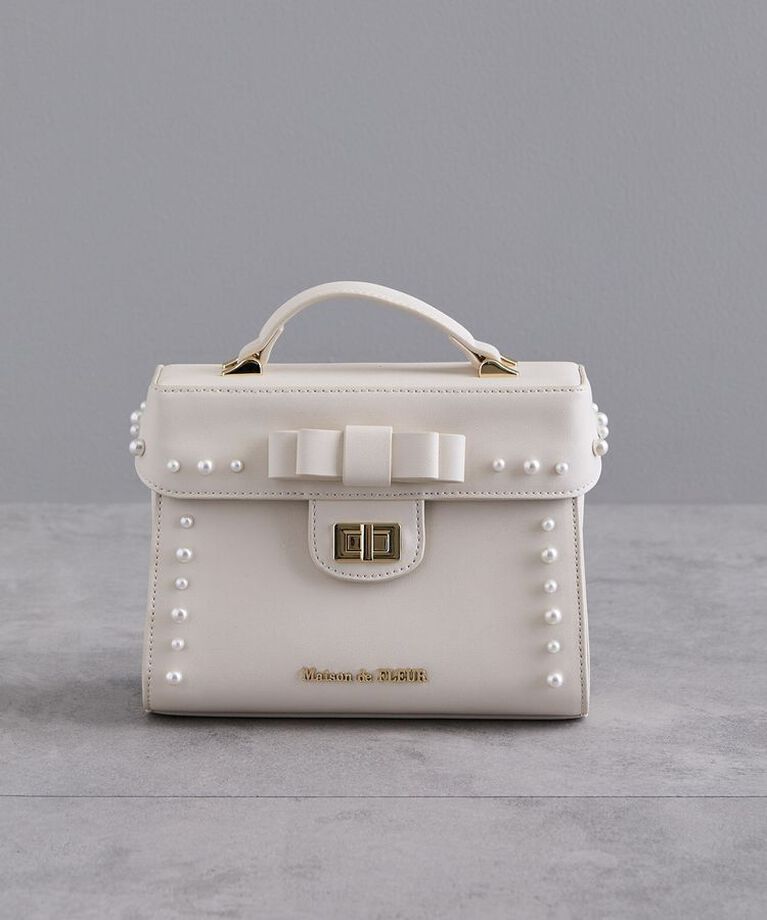 Maison de FLEUR「フロントリボントップハンドルバッグ」|ハンドバッグ|