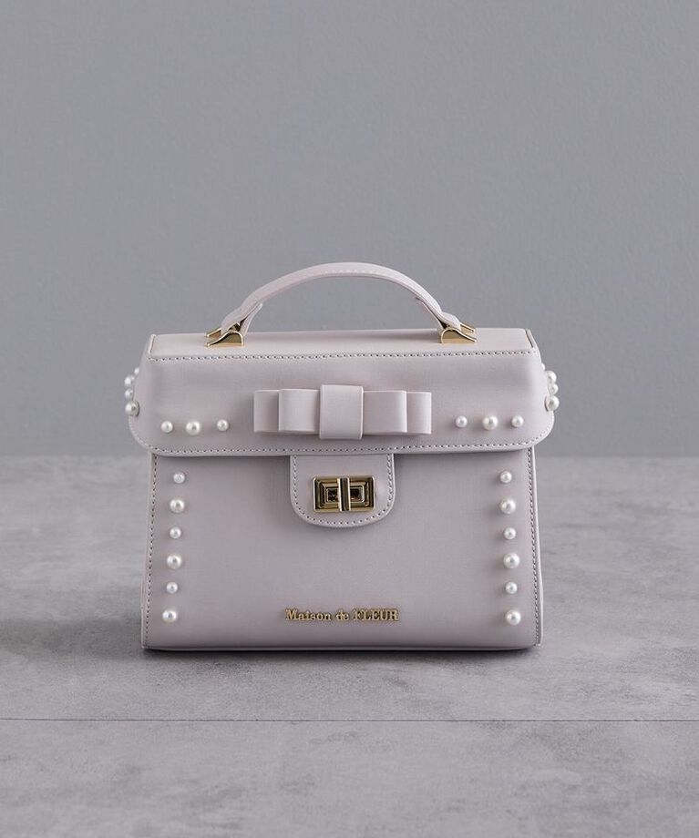 Maison de FLEUR「フロントリボントップハンドルバッグ」|ハンドバッグ|