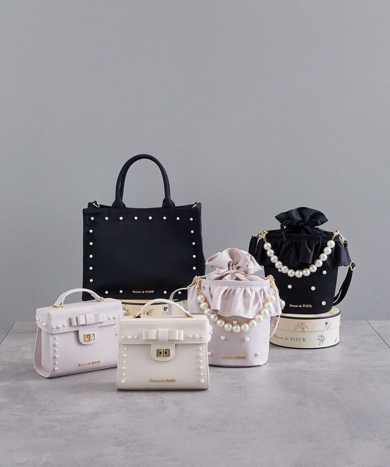 Maison de FLEUR「フロントリボントップハンドルバッグ」|ハンドバッグ|