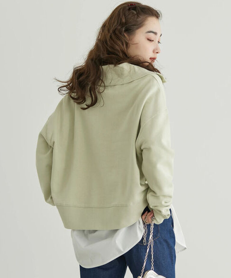  「SET ハーフZIPスウェット+シャツテールプルオーバー」|Tシャツ・カットソー|