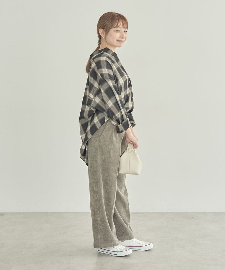 AMERICAN HOLIC「【WEB限定・小柄女性向け】コーデュロイタックワイドパンツ」|その他|