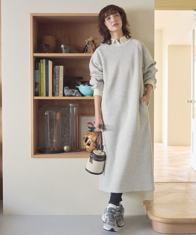 AMERICAN HOLIC「ラメスウェットワンピース」|ワンピース|Light Gray Mixture