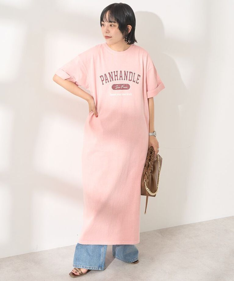 AMERICAN HOLIC「PANHANDLE Tシャツワンピース」|ワンピース|Pink