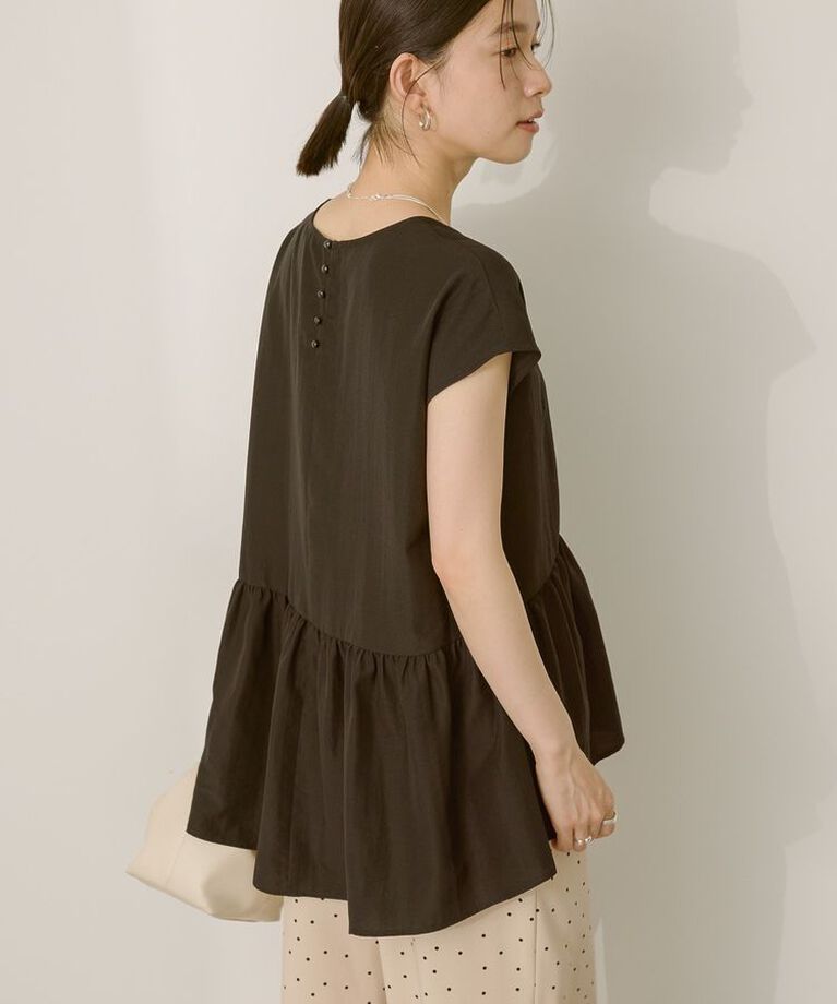 AMERICAN HOLIC「ペプラムノースリーブブラウス【WEB限定カラー有り】」|シャツ・ブラウス|