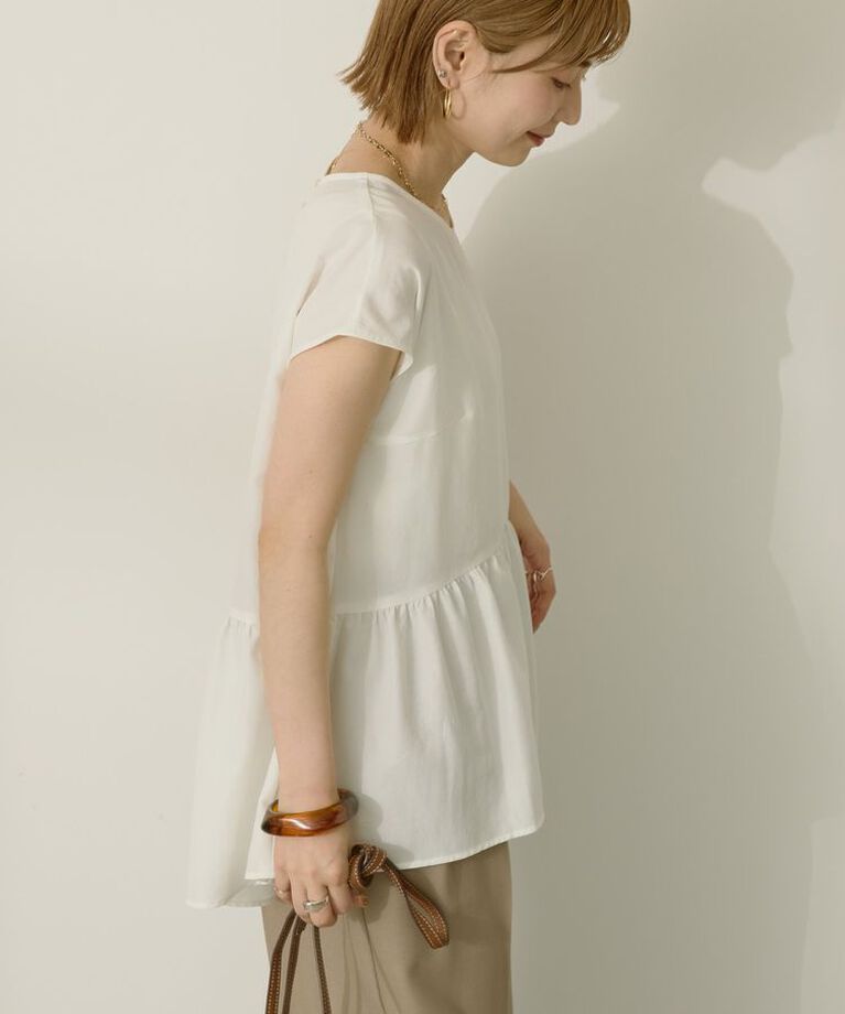 AMERICAN HOLIC「ペプラムノースリーブブラウス【WEB限定カラー有り】」|シャツ・ブラウス|
