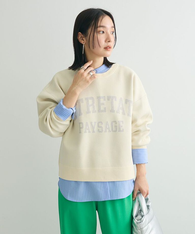 Green Parks「ロゴラメニットプルオーバー」|ニット・セーター|Off White