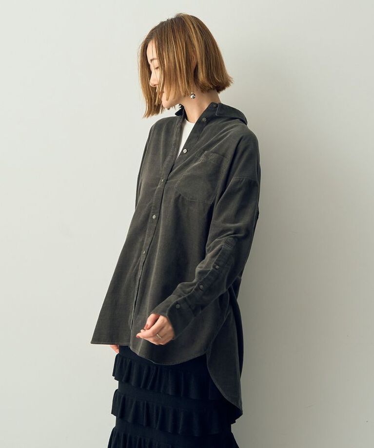 YECCA VECCA「コーデュロイバック釦デザインシャツ」|シャツ・ブラウス|