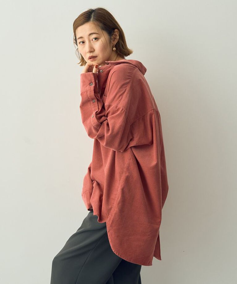 YECCA VECCA「コーデュロイバック釦デザインシャツ」|シャツ・ブラウス|