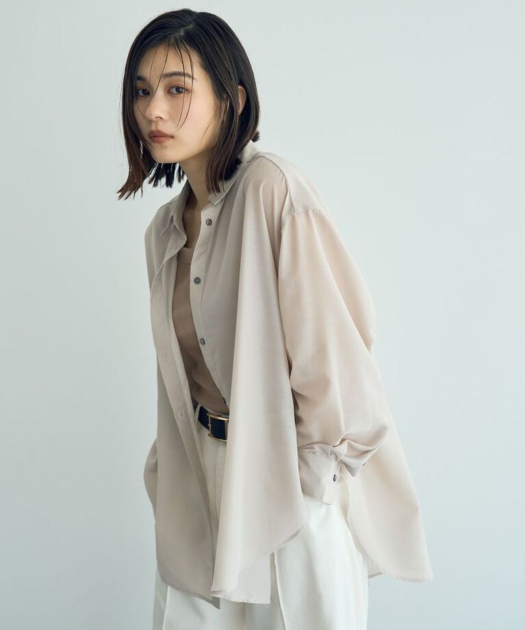 YECCA VECCA「サイドスリットシアーシャツ」|シャツ・ブラウス|