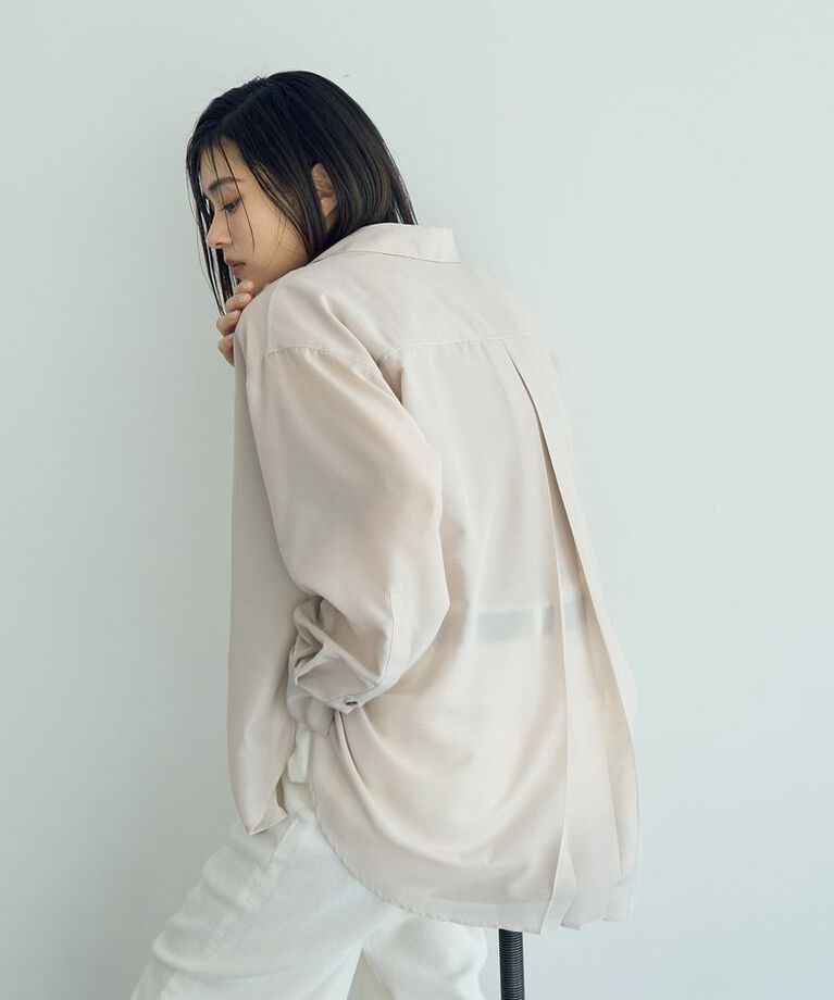 YECCA VECCA「サイドスリットシアーシャツ」|シャツ・ブラウス|