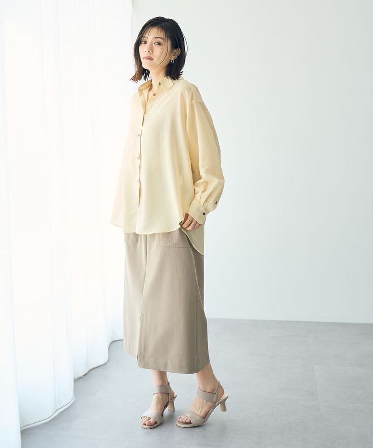 YECCA VECCA「サイドスリットシアーシャツ」|シャツ・ブラウス|