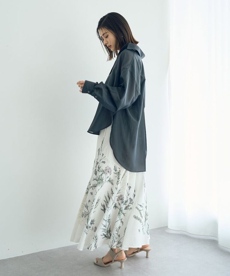 YECCA VECCA「サイドスリットシアーシャツ」|シャツ・ブラウス|