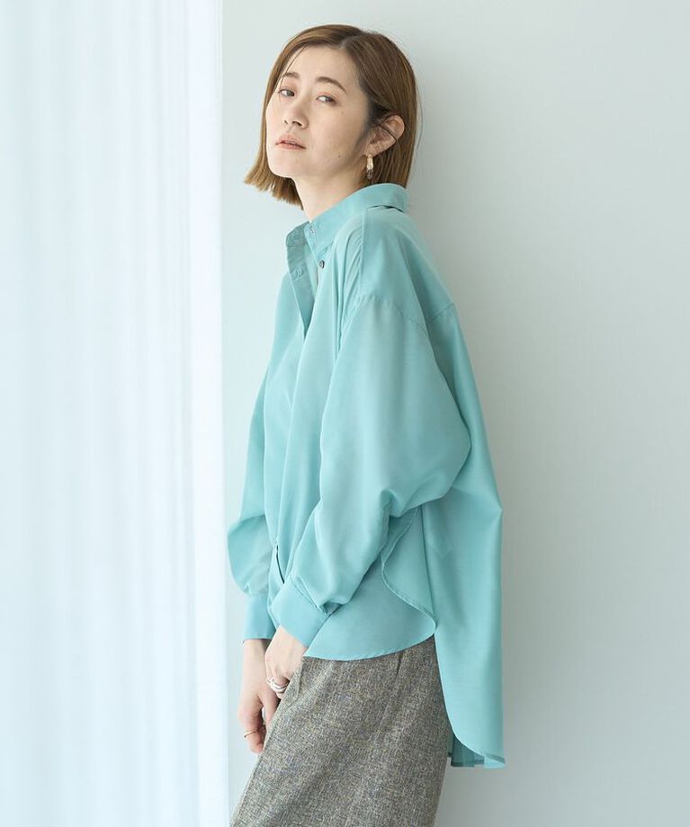 YECCA VECCA「サイドスリットシアーシャツ」|シャツ・ブラウス|