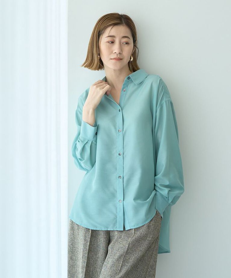 YECCA VECCA「サイドスリットシアーシャツ」|シャツ・ブラウス|