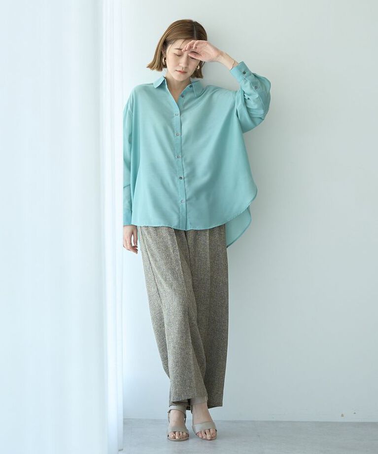 YECCA VECCA「サイドスリットシアーシャツ」|シャツ・ブラウス|